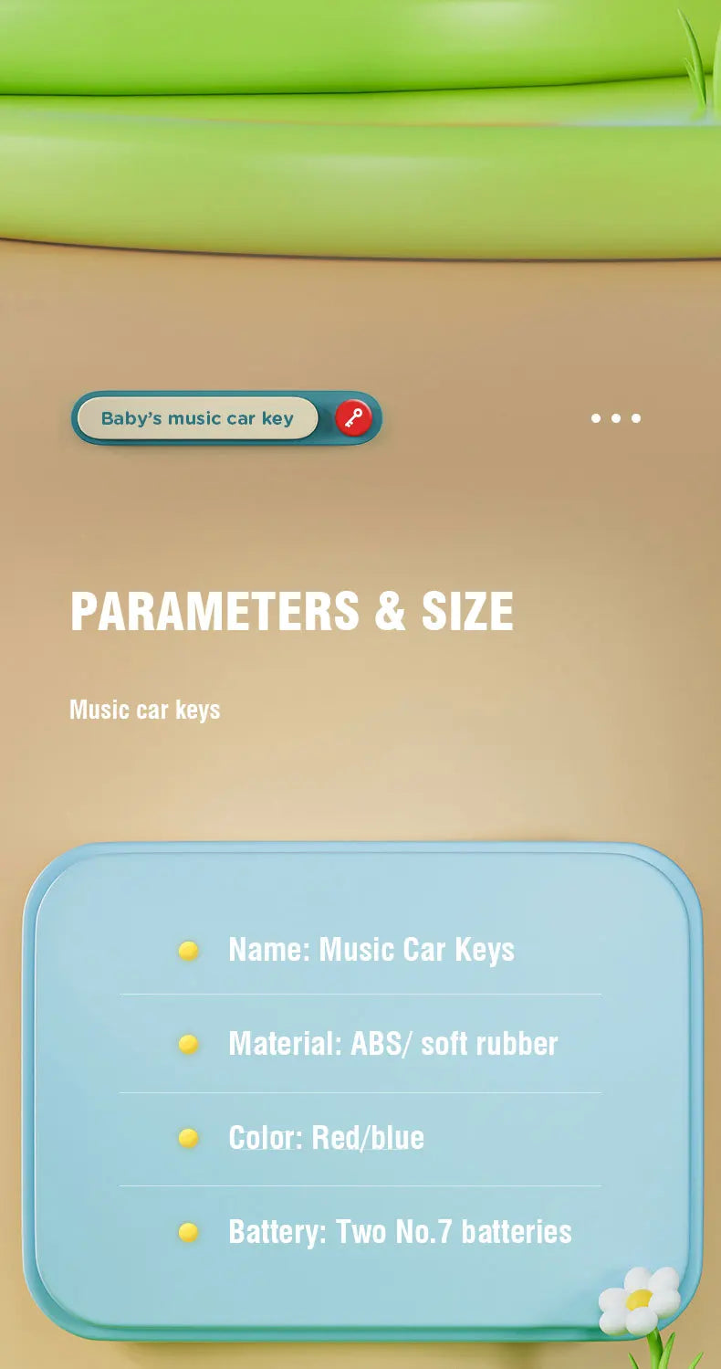 Music Car Key Baby Toys Pretend Play Simulated Car Key Smart Remote Car Voices Baby Educational Toys for Children Music Toy Gift Good Vibrations