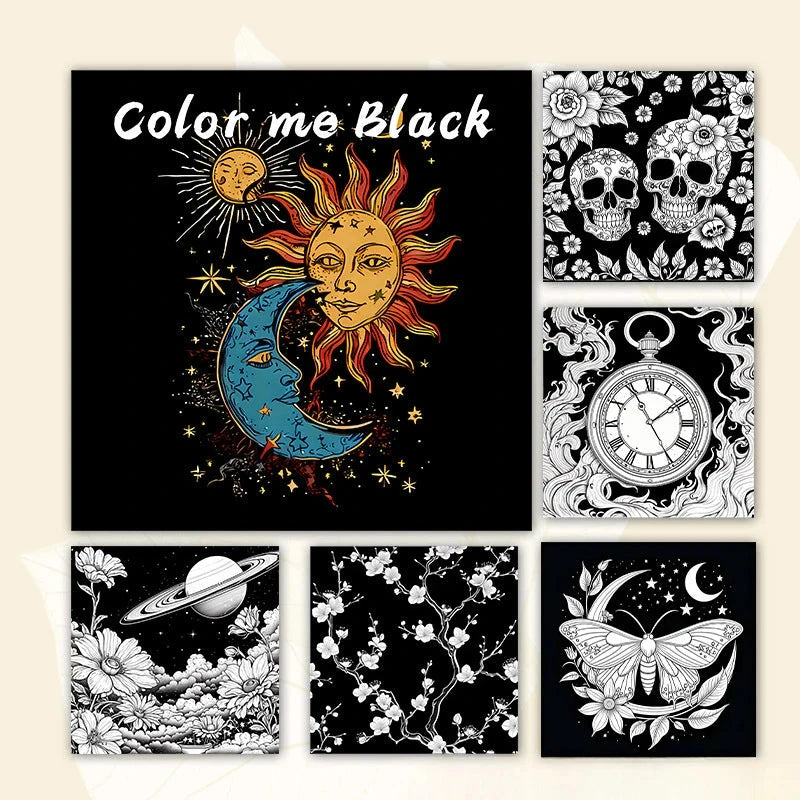 Blacking Me Out: Picture Books for Adults and Teens Coloring Books for Decompressing Relaxing and Imaginative Coloring Good Vibrations