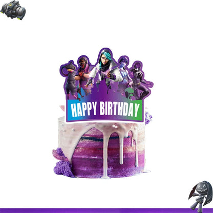Video Game Fortnitions Birthday Party Decoration Cartoon Alpaca Llama Plate Tablecloth Baby Shower Kids Favors Party Supplies Good Vibrations