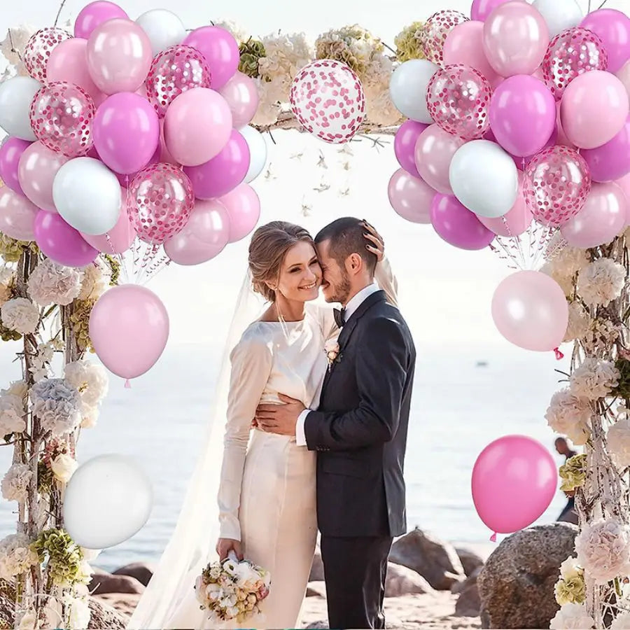 Balloons Wedding Party Supplies Baby Shower Valentine's Day Birthday Pink Happy Anniversary Decoration Girl Latex Child's Day Good Vibrations