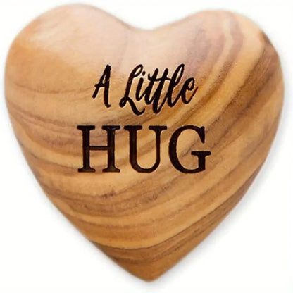 Little Pocket Hug Wooden Heart Tokens I Miss You Crafts Supplies for Friends Portable Creative Gift Valentine's Day Gift Good Vibrations