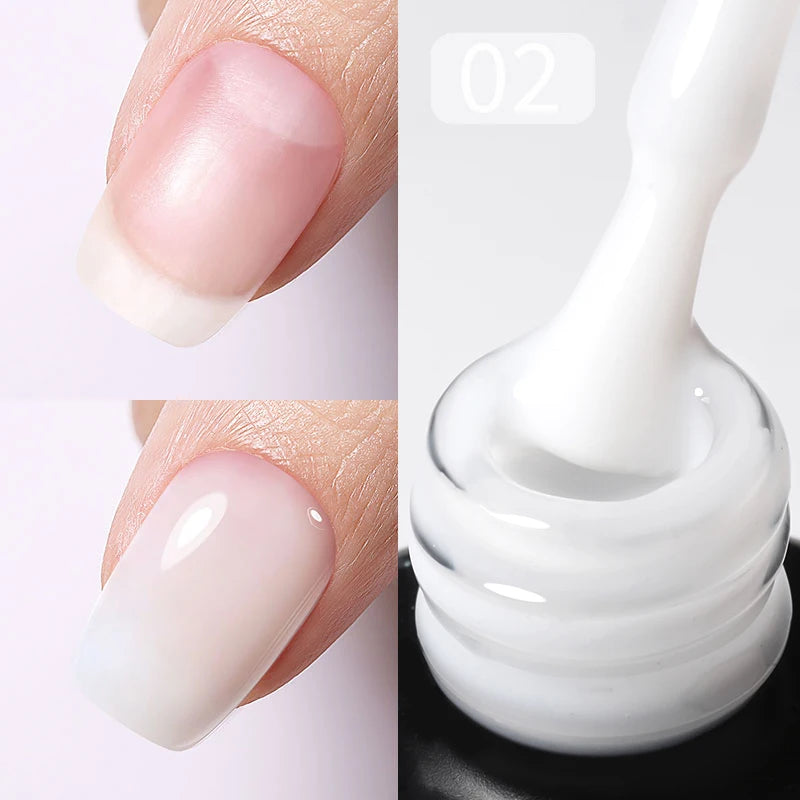 BORN PRETTY Milky Pink Rubber Base Gel Nail Polish Glitter 15ml Semi-Permanent Varnish Soak Off Self Leveling UV LED Gel Good Vibrations