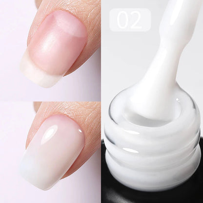 BORN PRETTY Milky Pink Rubber Base Gel Nail Polish Glitter 15ml Semi-Permanent Varnish Soak Off Self Leveling UV LED Gel Good Vibrations