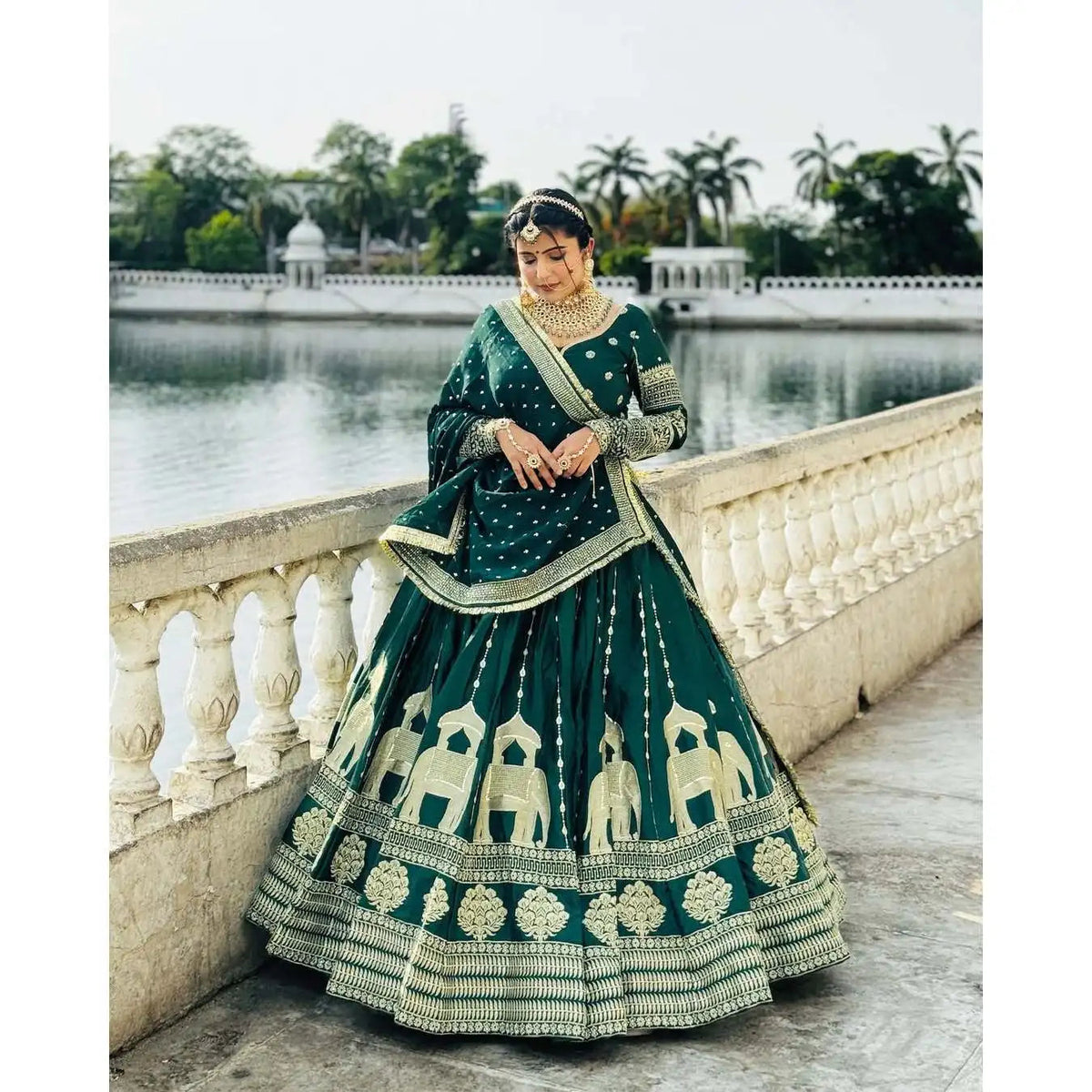 Designer Wedding Dresses Embroidered Lehenga Choli with Sequence Work Good Vibrations