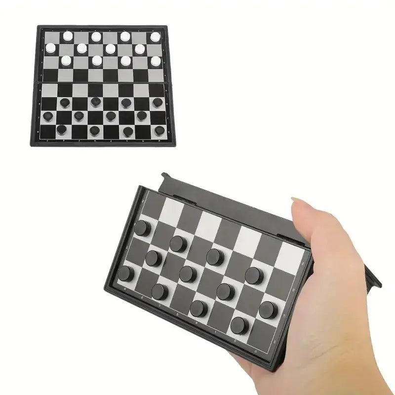 Mini Magnetic Chess Board Game Toys Folding Magnetic Plastic Chessboard Portable Interactive Toy for Kids Adult Birthday Gift Good Vibrations Adult Super Store