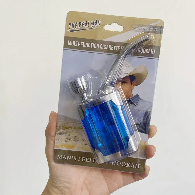 Complete set Cleanable Acrylic Smoking Pipe Fashion Microfilter Tobacco Pipe Circulation Reduce Tar Smoke filter Cigarette Tool Good Vibrations