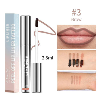 Waterproof Lip Liner Peel Off Tattoo Lipgloss Waterproof Long Lasting Matte Lip Tint Brown Contour Tear-off Lips Stain Cosmetic Good Vibrations