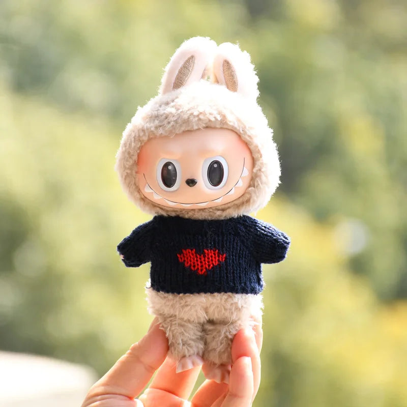 17cm Cute Mini Plush Doll'S Clothes Outfit Accessories For Korea Kpop Exo Labubu Idol Dolls Sweater Clothing DIY Kids Girl Gift Good Vibrations