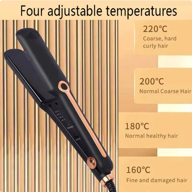 Professional ladies hair straightener portable small electric splint straight styling tool hair straightener and curler 2 in 1 Good Vibrations