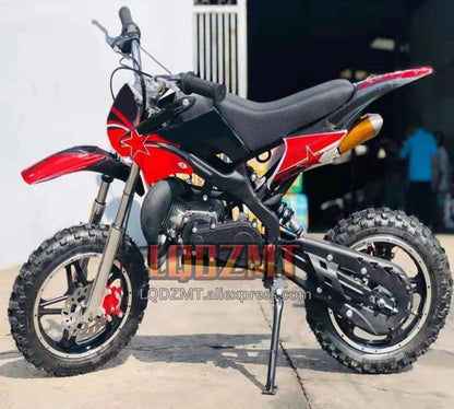 49CC 50CC 4-Stroke ATV OFF-road Gasoline Motorcycle Racing MOTO Dirt Bike Motorbike For Adult Children Boy Girl Child Men Women Good Vibrations