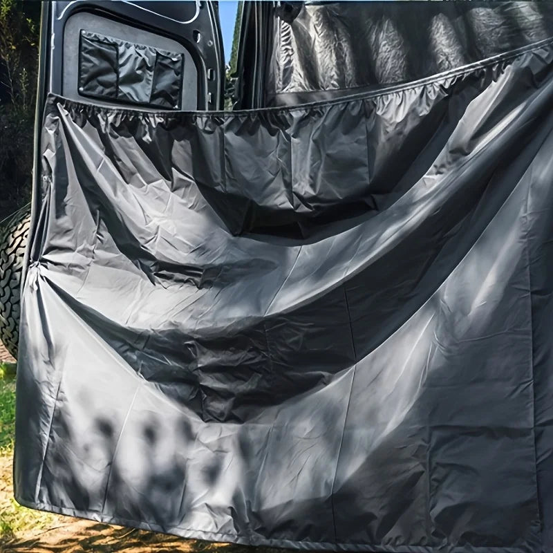 Camper Door Curtain with Hook Blackout Insulation Durable Fabric for Trucks Outdoor Shower RV Accessories Good Vibrations