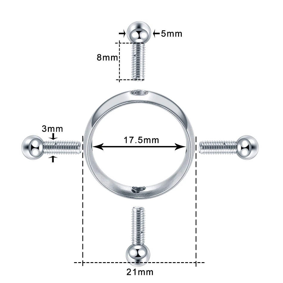 1Pair Stianless Steel Nipple Rings Piercing Jewelry Wholesale Women Sexy Clips Nipple Ring Clamps Pierced  Body Jewelry Good Vibrations Adult Super Store