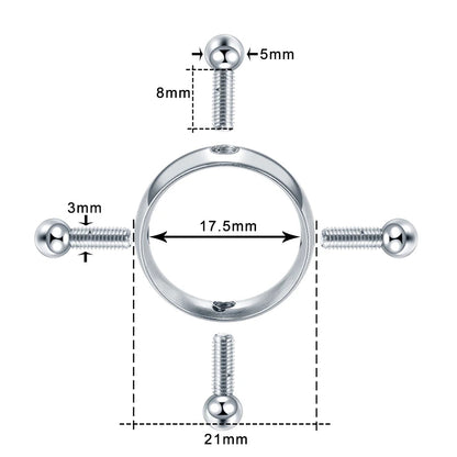 1Pair Stianless Steel Nipple Rings Piercing Jewelry Wholesale Women Sexy Clips Nipple Ring Clamps Pierced  Body Jewelry Good Vibrations Adult Super Store