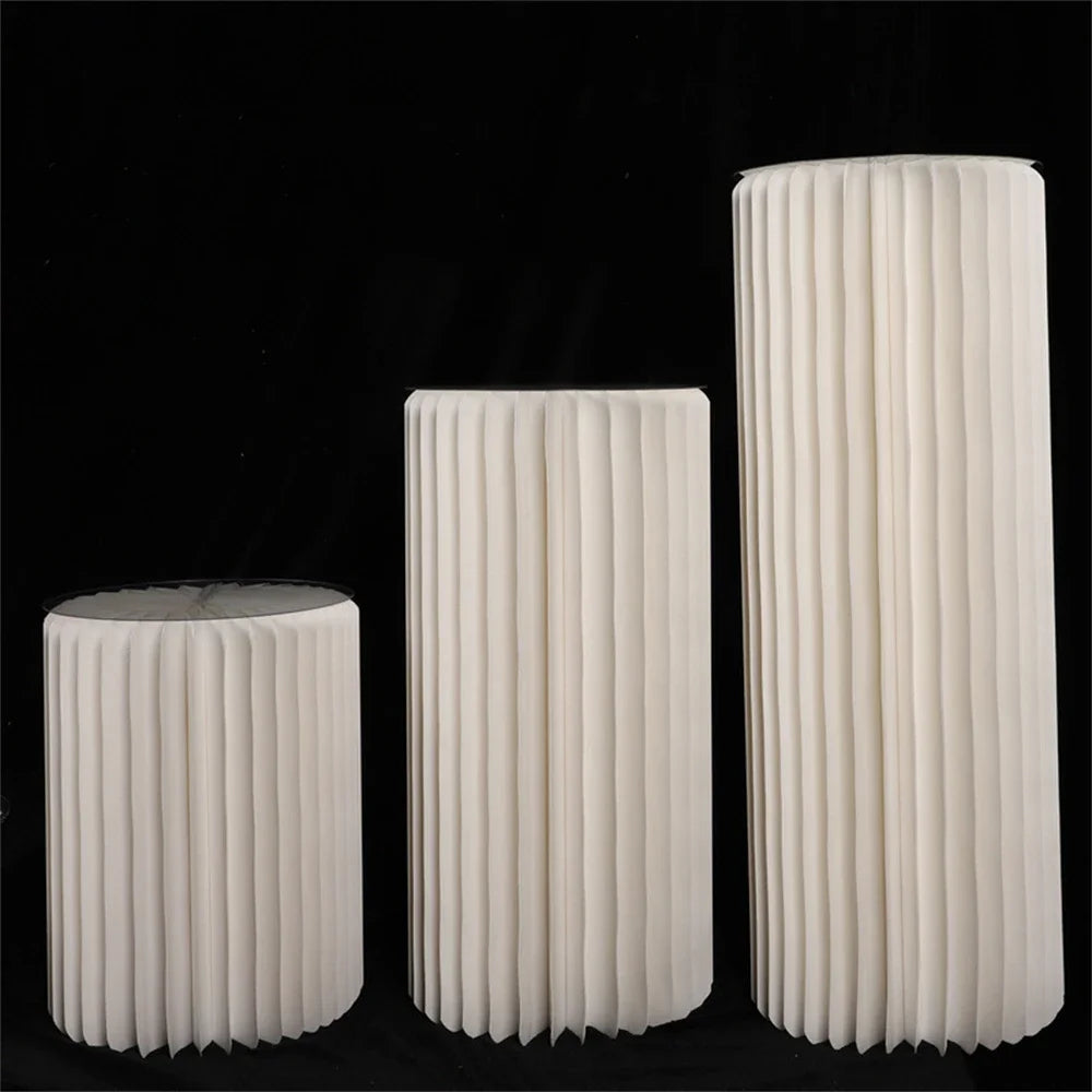 Paper Folding Cylinder Wedding Ramadan Decoration Birthday Anniversary DIY Party Supplies Baby Shower Dessert Table Cake Stand Good Vibrations