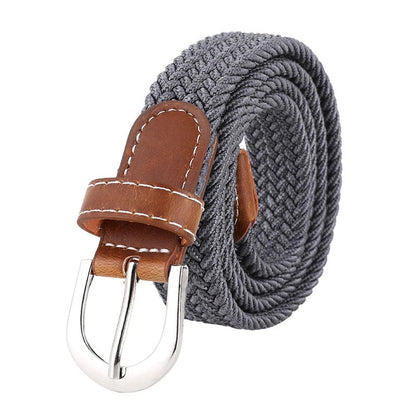 Women's elastic and elastic woven belt in one outfit, casual and versatile denim belt for men and women Good Vibrations