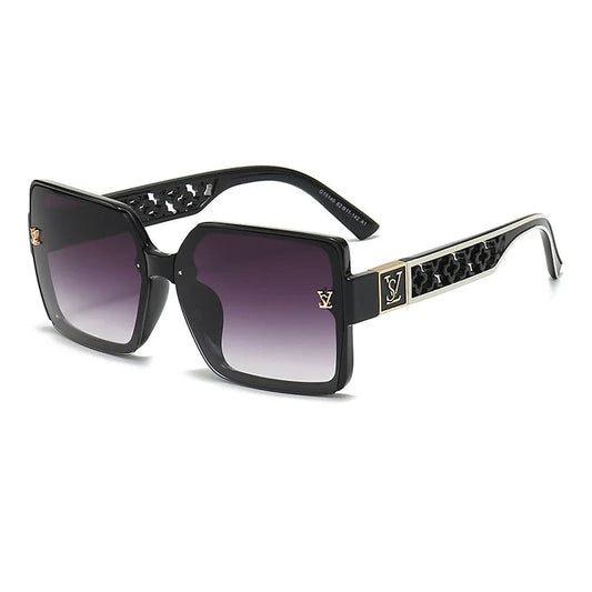 Luxury stylist sunglasses for women, new retro square fashion, cool degraded ladies, sunglasses for GAFAS 2025 girls Good Vibrations