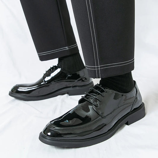 Men's Formal Dress Shoes Elegant Casual Business Luxury Italian Leather Skin Male Social Shoes Original