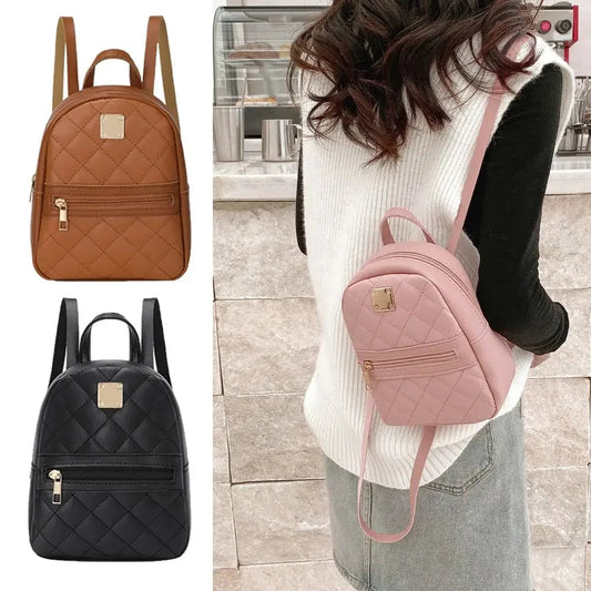 Mini Backpack for Women PU Leather Multifunction Crossbody Bag Ladies Phone Pouch Pack Luxury Brand Shoulder Bag Messenger Bags Good Vibrations