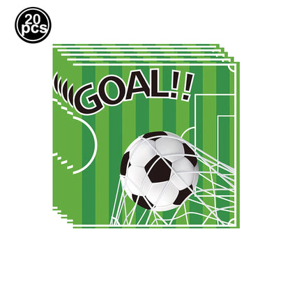 Soccer Party Disposable Tableware Paper Plates Cups Napkins Tablecloth Soccer Birthday Party Decoration Good Vibrations