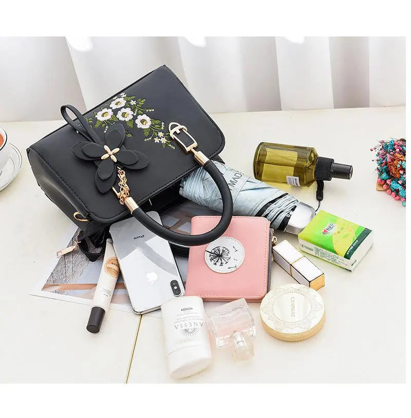 Woman shoulder bag Large capacity Handbag for Women Crossbody bag Lychee pattern PU Portable bucket bag ladies messenger bags Good Vibrations