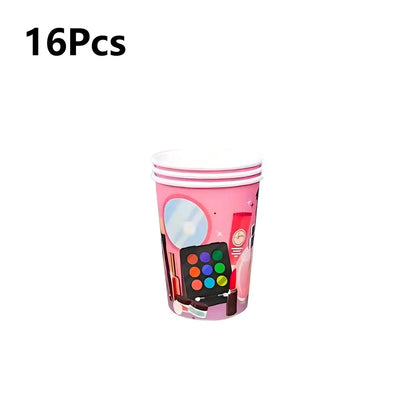 103 Pcs Makeup Birthday Party Supplies-Makeup Theme Party Banner Balloons Photo Props Napkins Plates Etc Spa Party Decorations Good Vibrations