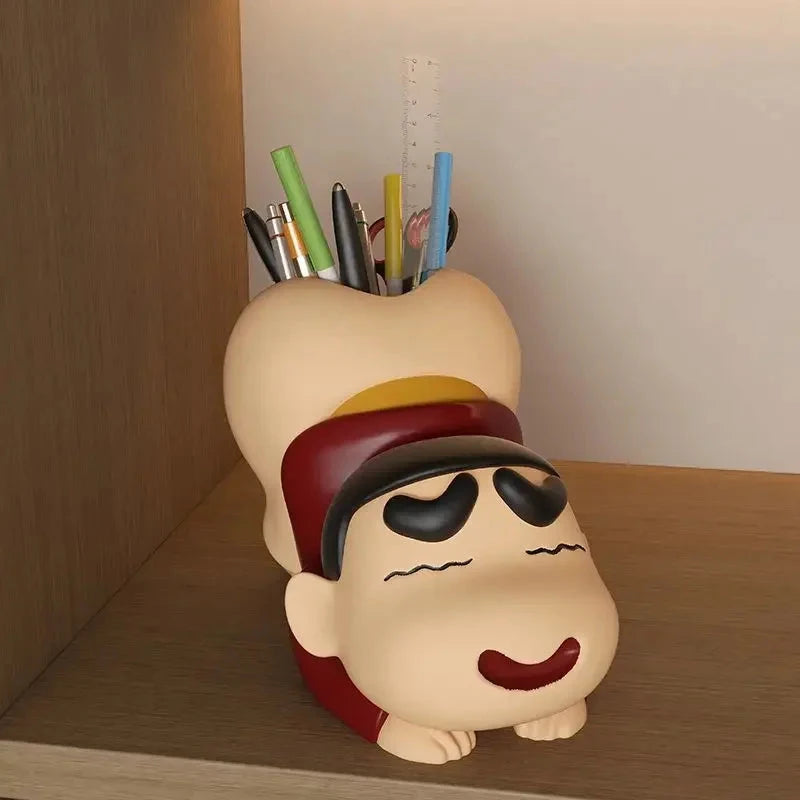 Crayon Shin-chan Pen Holder Funny Butt Desk Organizer Gift for Best Friend Kids Birthday Office Decor Funny Pen Holder Gift Good Vibrations
