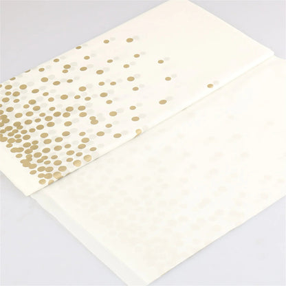 Plastic Disposable Tablecloth Rectangle Party Table Cover Gold Dot Waterproof Table Cloth for Wedding Birthday Party Decor Good Vibrations
