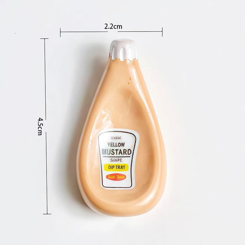 Ceramic Sauce Plate Small Dish Soy Sauce Plate Ketchup Mayonnaise Mustard Seasoning Dish 5 Colors Ceramic Small Dipping Dish Good Vibrations