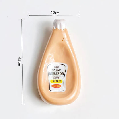 Ceramic Sauce Plate Small Dish Soy Sauce Plate Ketchup Mayonnaise Mustard Seasoning Dish 5 Colors Ceramic Small Dipping Dish Good Vibrations