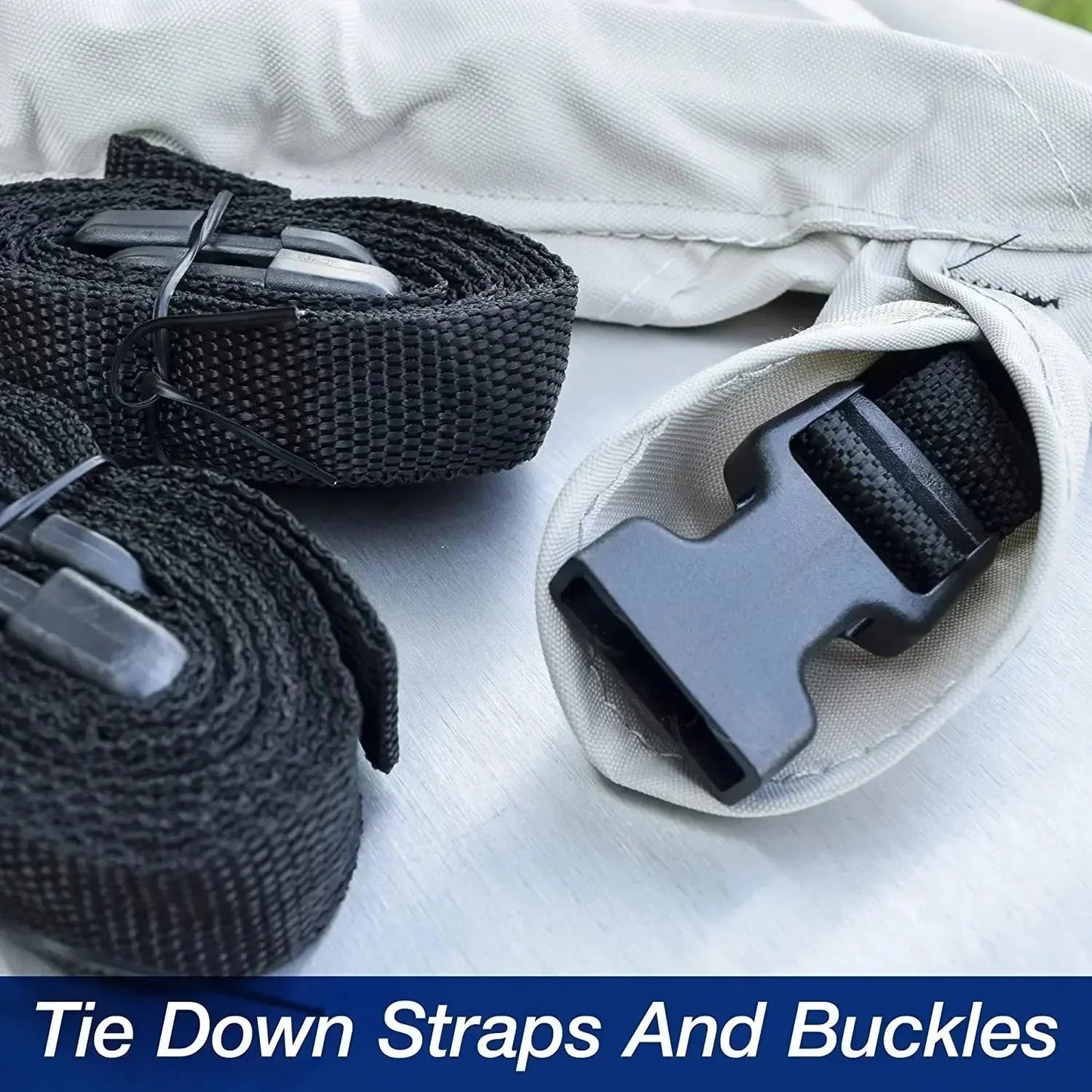 30-32FT 600D T-Top Boat Cover Personal Watercraft Weather Ripstop Trailerable Heavy Duty Polyester Boat Cover Up To 114" WIDTH Good Vibrations