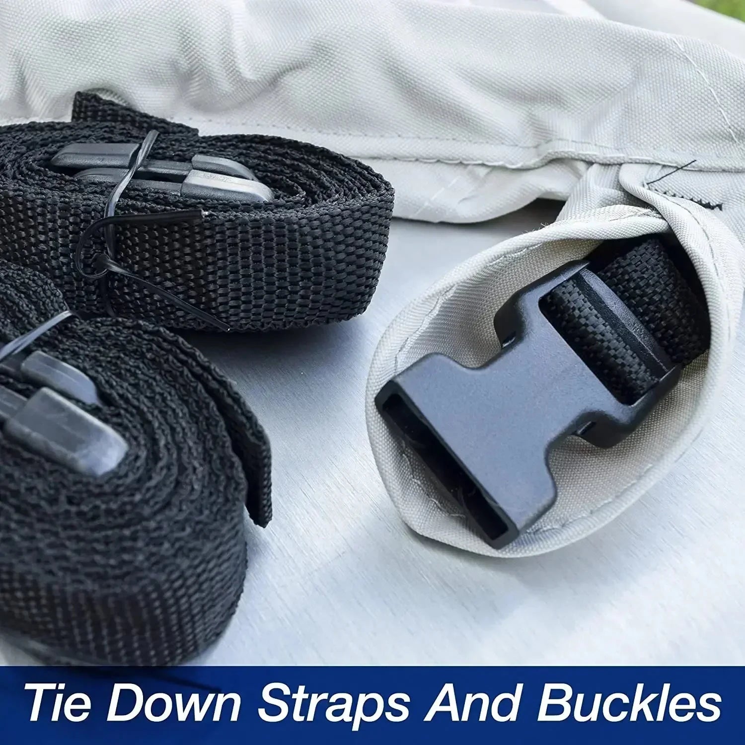 30-32FT 600D T-Top Boat Cover Personal Watercraft Weather Ripstop Trailerable Heavy Duty Polyester Boat Cover Up To 114" WIDTH Good Vibrations