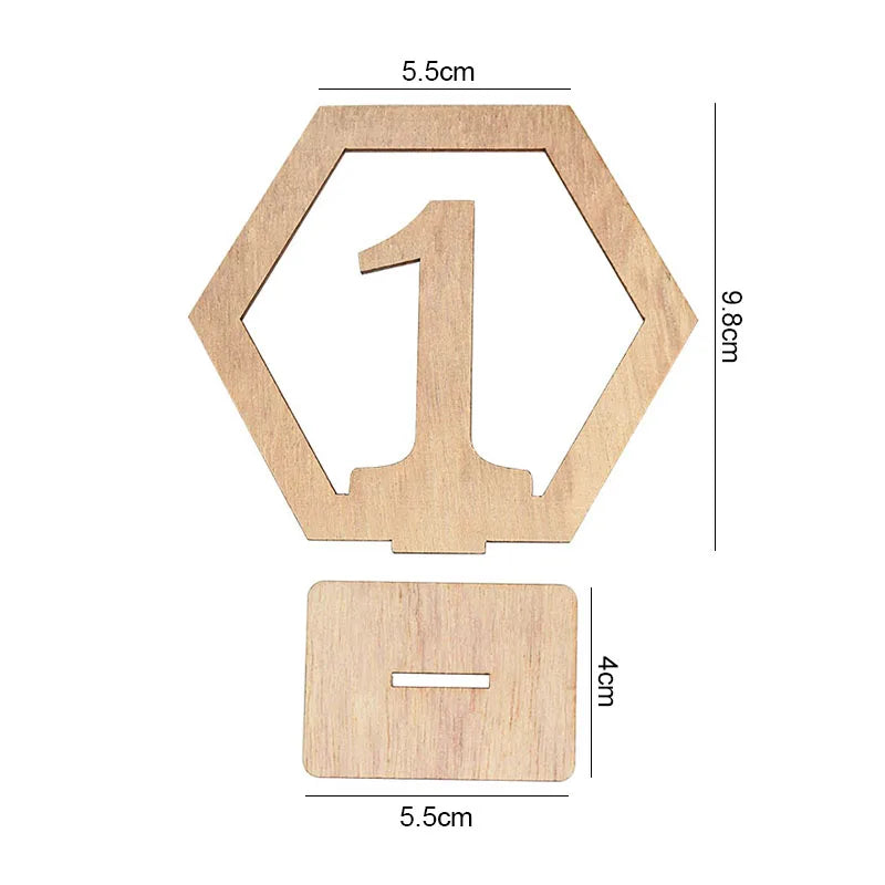 Wedding Number Wooden Table Place Card Rustic Wedding Engagement Reception Seat Decoration Number Signs Event Party Supplies Good Vibrations
