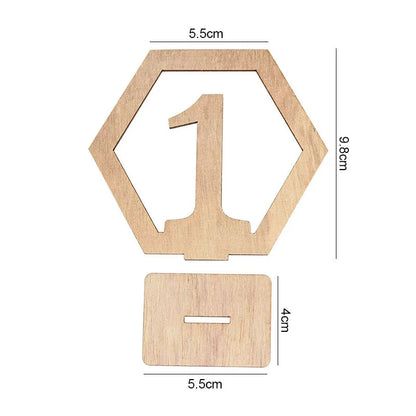 Wedding Number Wooden Table Place Card Rustic Wedding Engagement Reception Seat Decoration Number Signs Event Party Supplies Good Vibrations