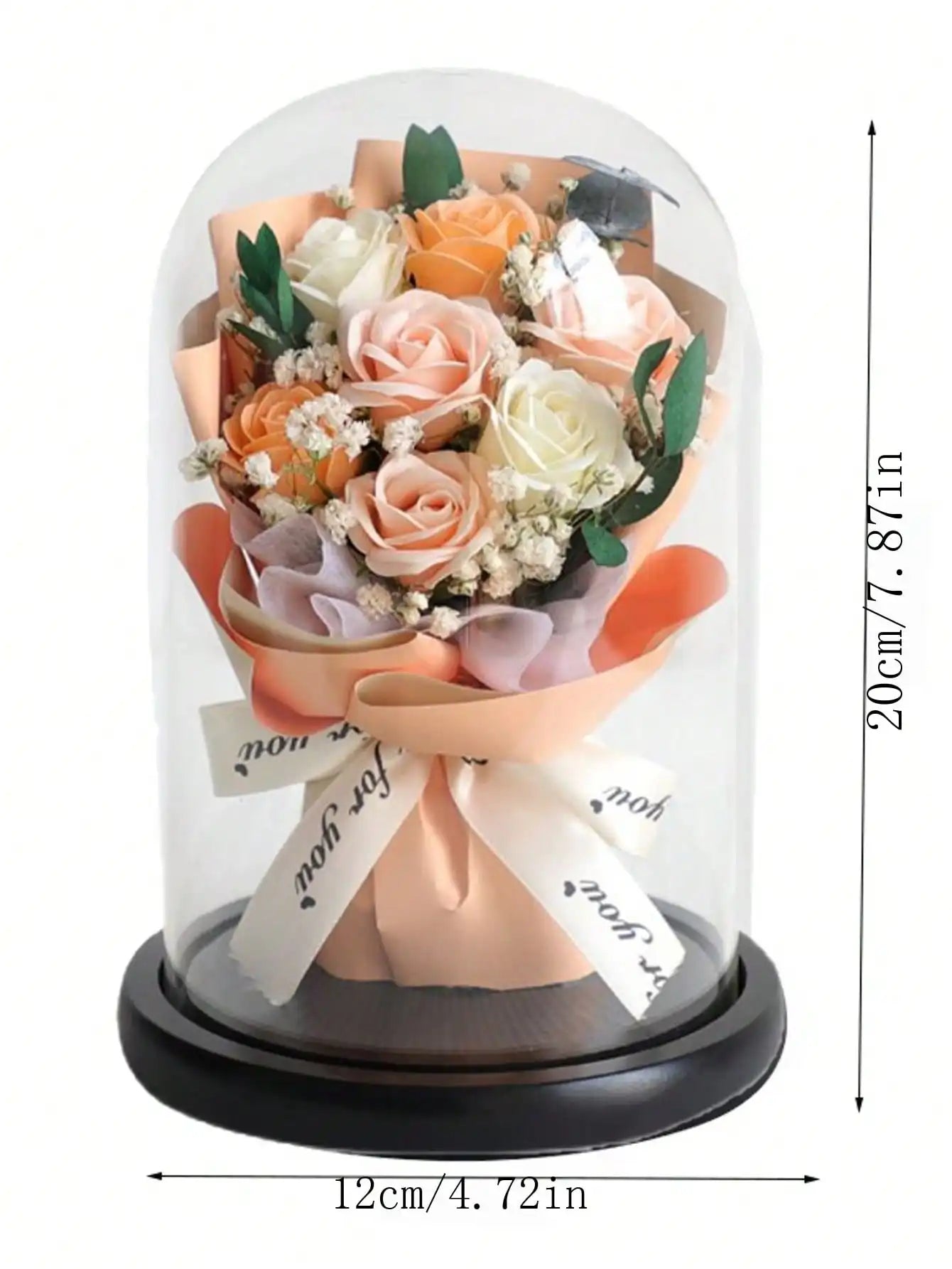 Forever Preserved Real Rose in Glass Dome Women Valentines Day Gifts Eternal Flower for Mother's Day Anniversary Birthday Good Vibrations