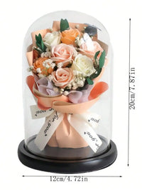 Forever Preserved Real Rose in Glass Dome Women Valentines Day Gifts Eternal Flower for Mother's Day Anniversary Birthday Good Vibrations