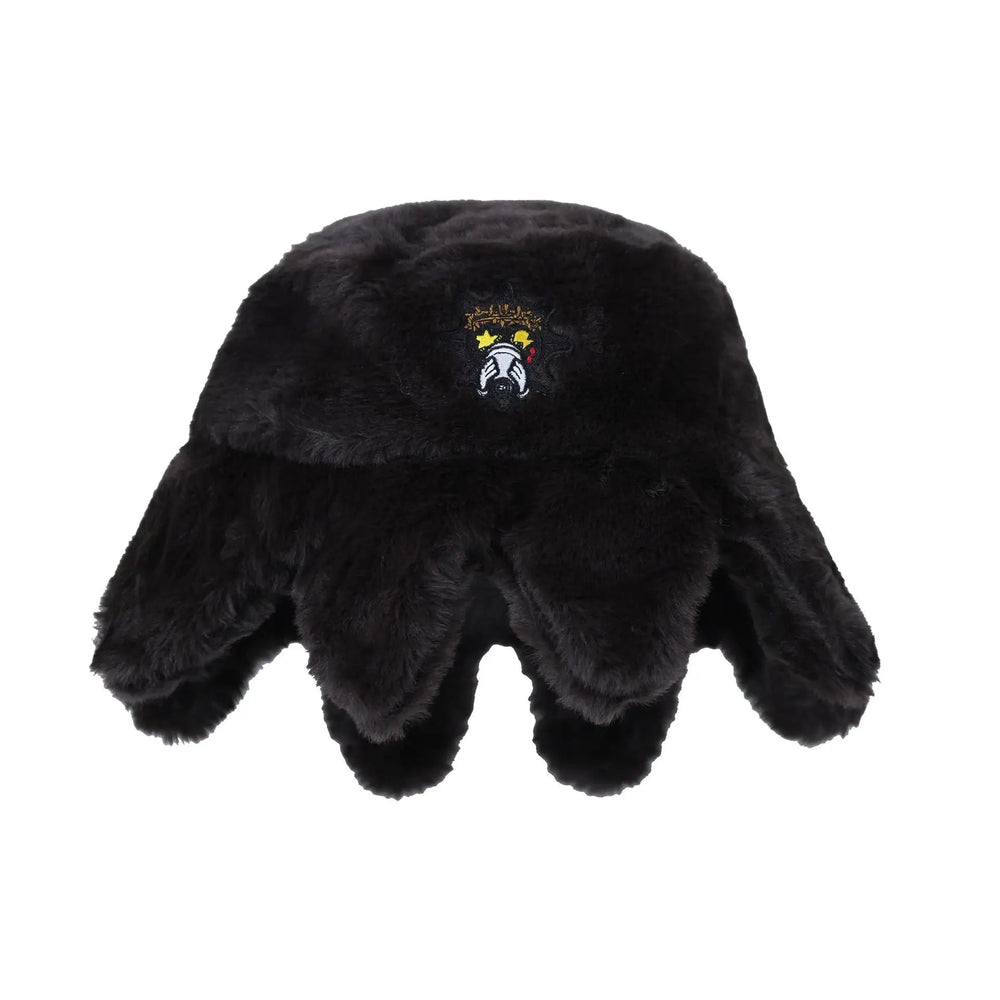 2025 New European and American Trendy Fishing Hat Retro Autumn and Winter Warm Rabbit Fur Octopus Hat Casual Hat Good Vibrations