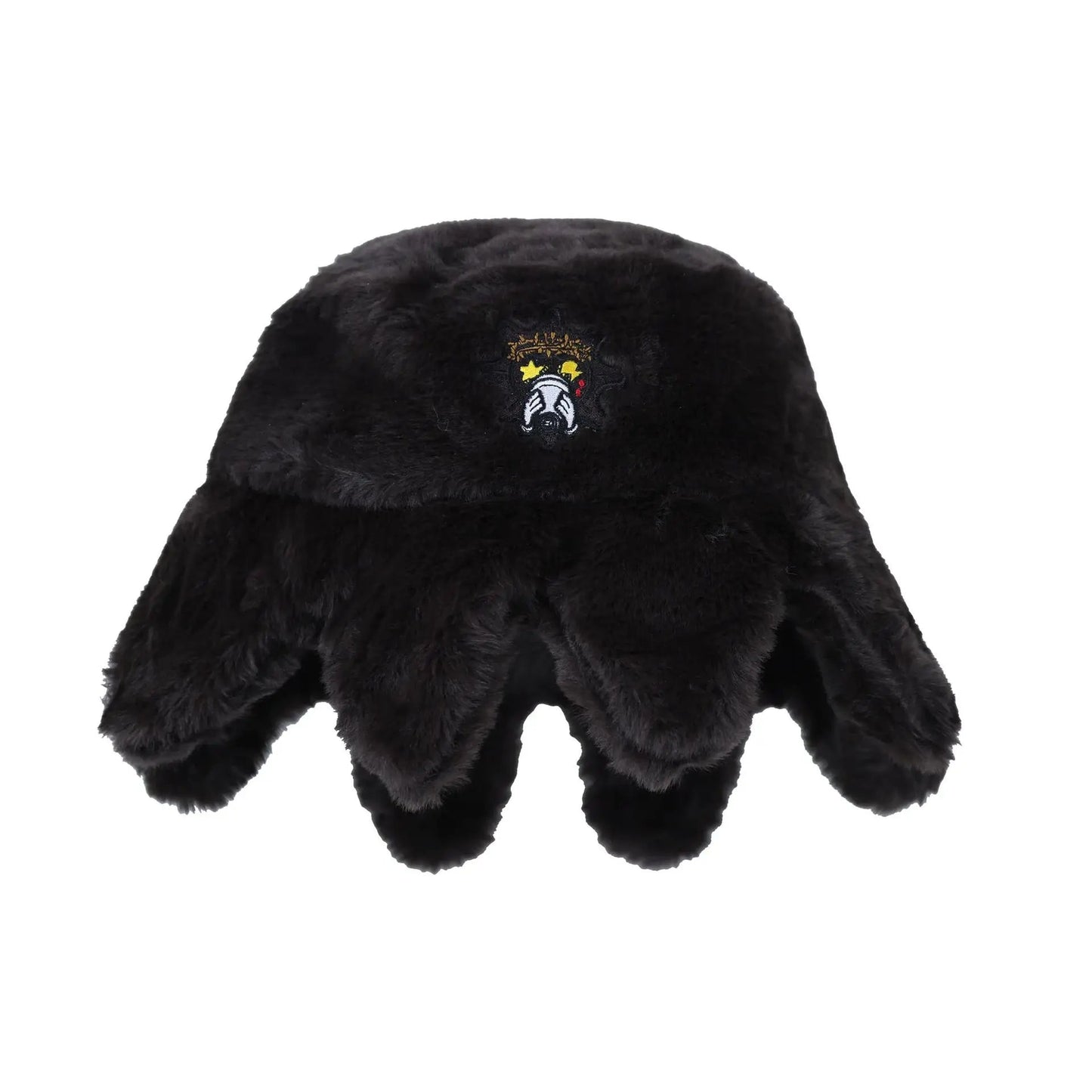 2025 New European and American Trendy Fishing Hat Retro Autumn and Winter Warm Rabbit Fur Octopus Hat Casual Hat Good Vibrations