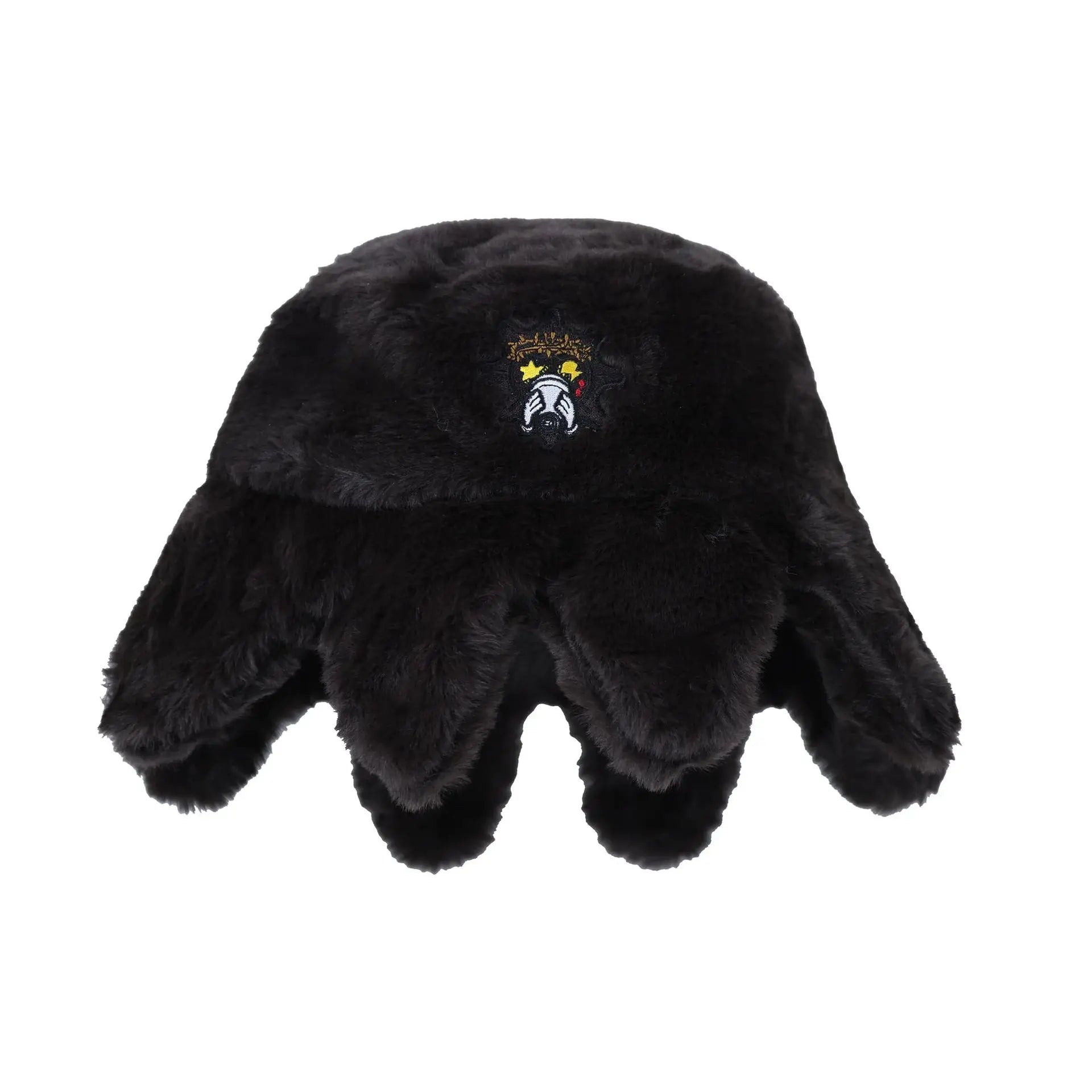 2025 New European and American Trendy Fishing Hat Retro Autumn and Winter Warm Rabbit Fur Octopus Hat Casual Hat Good Vibrations