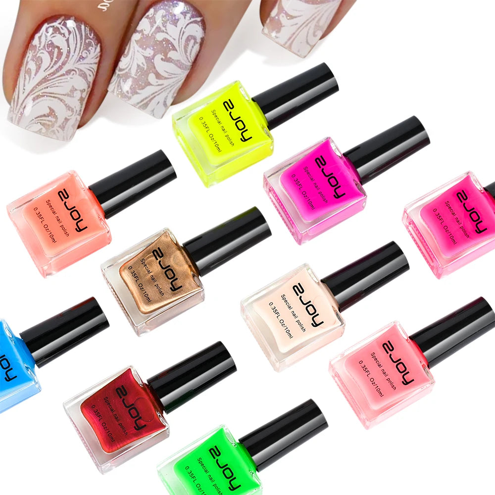 10ml Nail Stamping Polish Varnish Black White Colorful Nail Printing Lacquers for Stamping Plate 30 Colors Nail Stamping Polish Good Vibrations