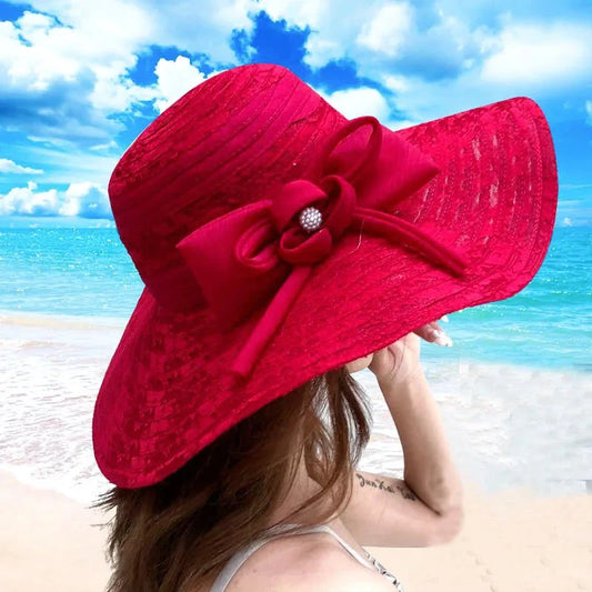 Hats for women in summer, beach hats, seaside outings, face covering, sun protection, large brim sun hats, foldable sun hats Good Vibrations