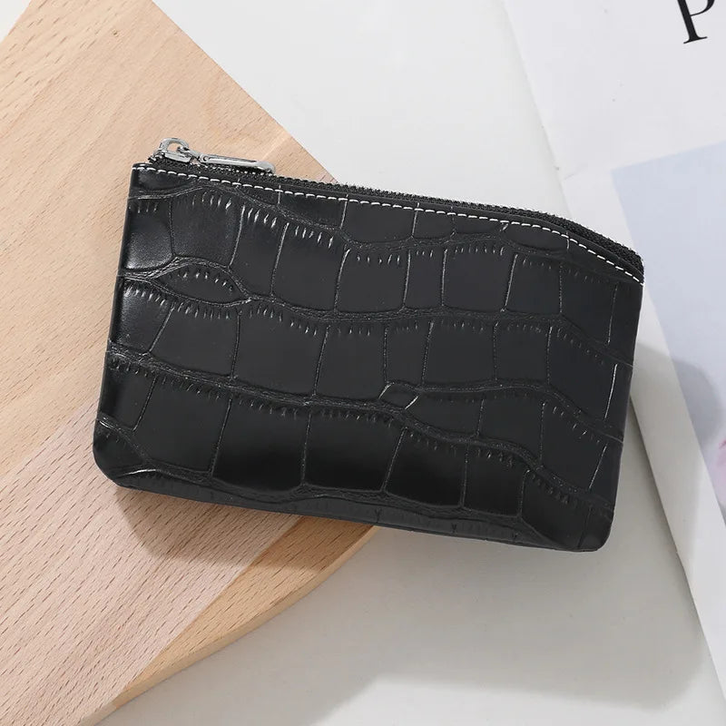 PU Leather Money Coin Purse 2025 New with Key Ring Waterproof Pocket Purse Zipper Large Capacity Credit Card Holder Women Wallet Good Vibrations