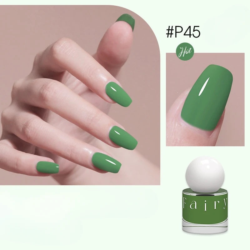 Nail Polish No Bake Quick Dry Lasting Non-peeling Nail Polish No Smell Summer White Light Bulb Nutrition Foot Nails Art Tools Good Vibrations