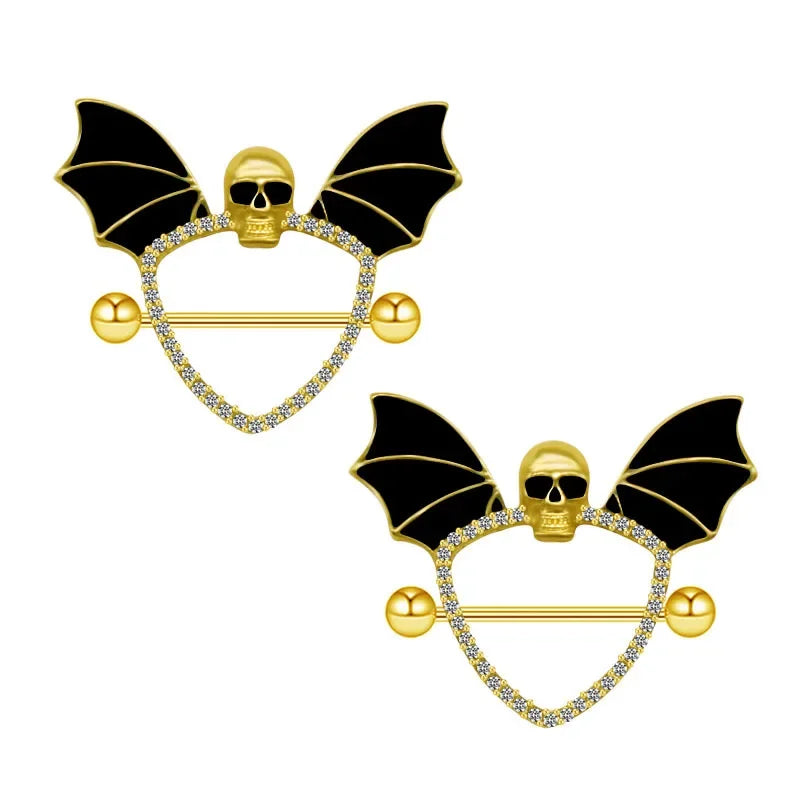 Gothic Nipple Rings Spider Skull Nipple Piercing Jewelry Halloween Body Jewelry Good Vibrations Adult Super Store