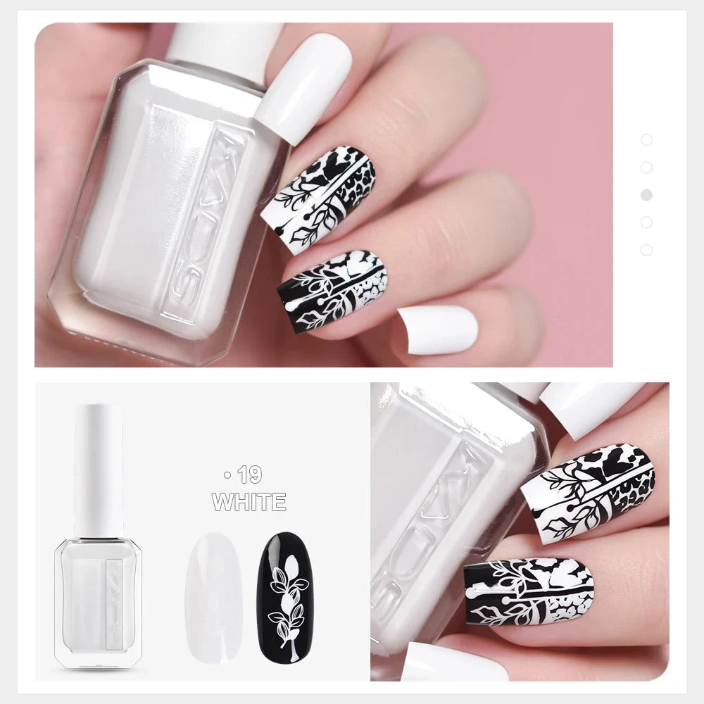 KADS Professional 11ml 24 Colors Nail Stamping Polish Gold Silver Nails Art Varnish for Stamping Plate DIY Nail Printing Polish Good Vibrations