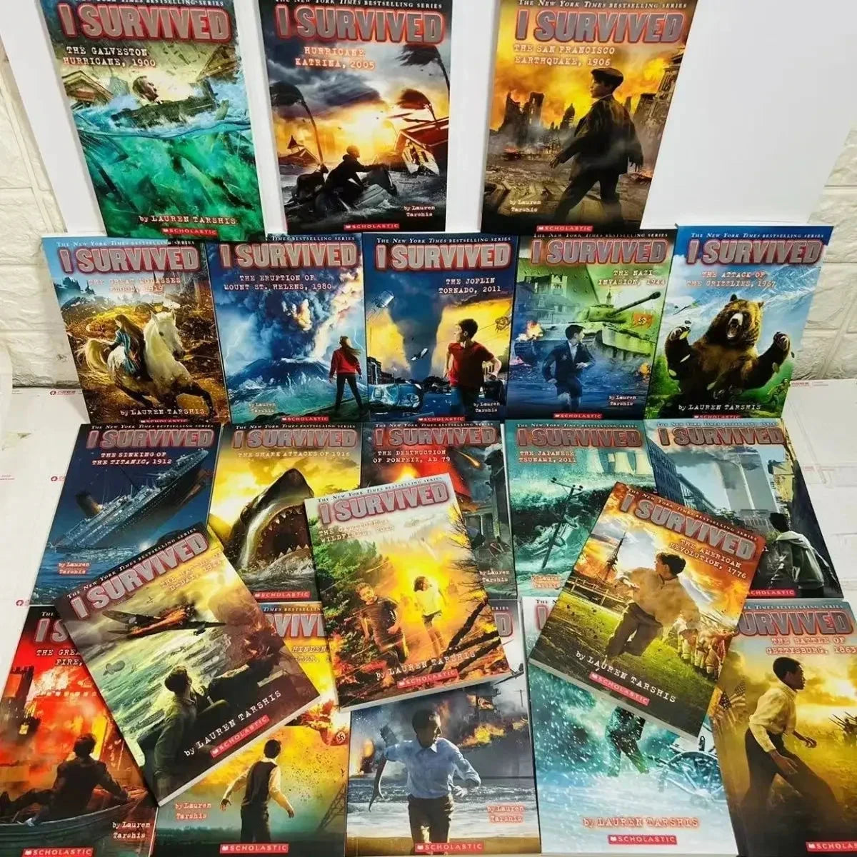 22 Books/Set I Survived English Reading Books Disaster History Survival Novel Escape Guide Children's Science Chapters Books Good Vibrations