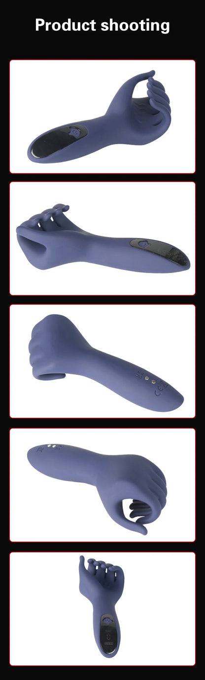 Glans Trainer for Men Powerful Vibrating Penis G Spot Masturbator Soft Fingertip Prolong Endurance Massage Vibrator Erotic Toys Good Vibrations Adult Super Store