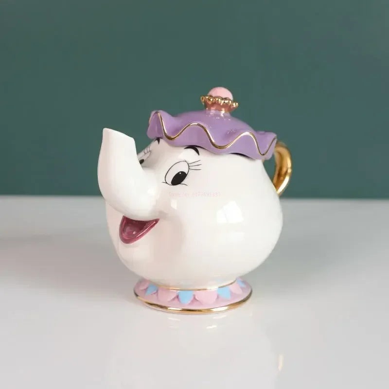 Disney Teapot Cute Cartoon Beauty And The Beast Coffee Pots Mug Mrs Potts Chip Cup Tea Cup Pots One Tea Sets Droshipping Good Vibrations Adult Super Store