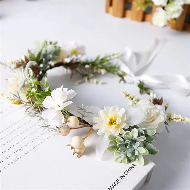 Bride bridesmaid Wreath Crown Festival Headband Good Vibrations