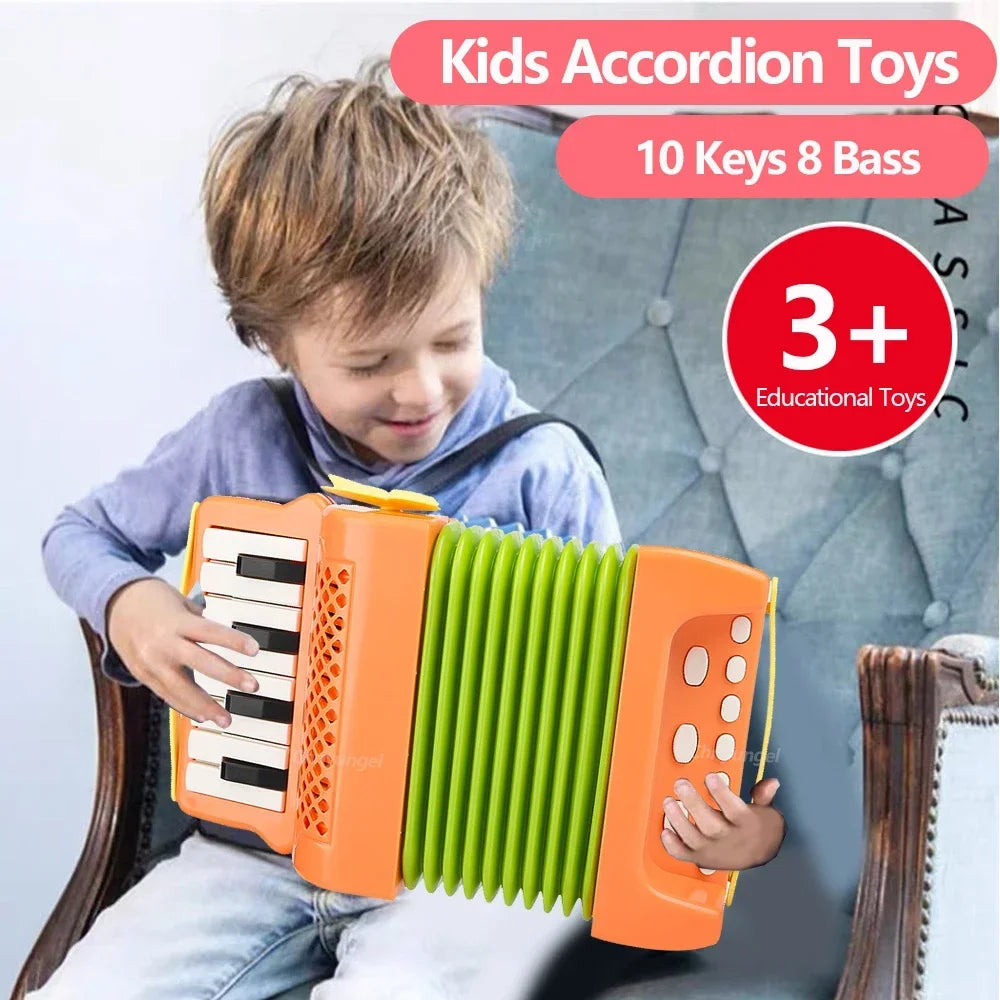 Toddler Accordion Toy - Musical Instrument for Kids, Early Music Exploration Gift for Boys & Girls 3 Years Good Vibrations
