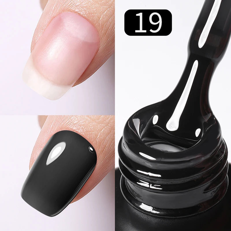 BORN PRETTY Milky Pink Rubber Base Gel Nail Polish Glitter 15ml Semi-Permanent Varnish Soak Off Self Leveling UV LED Gel Good Vibrations